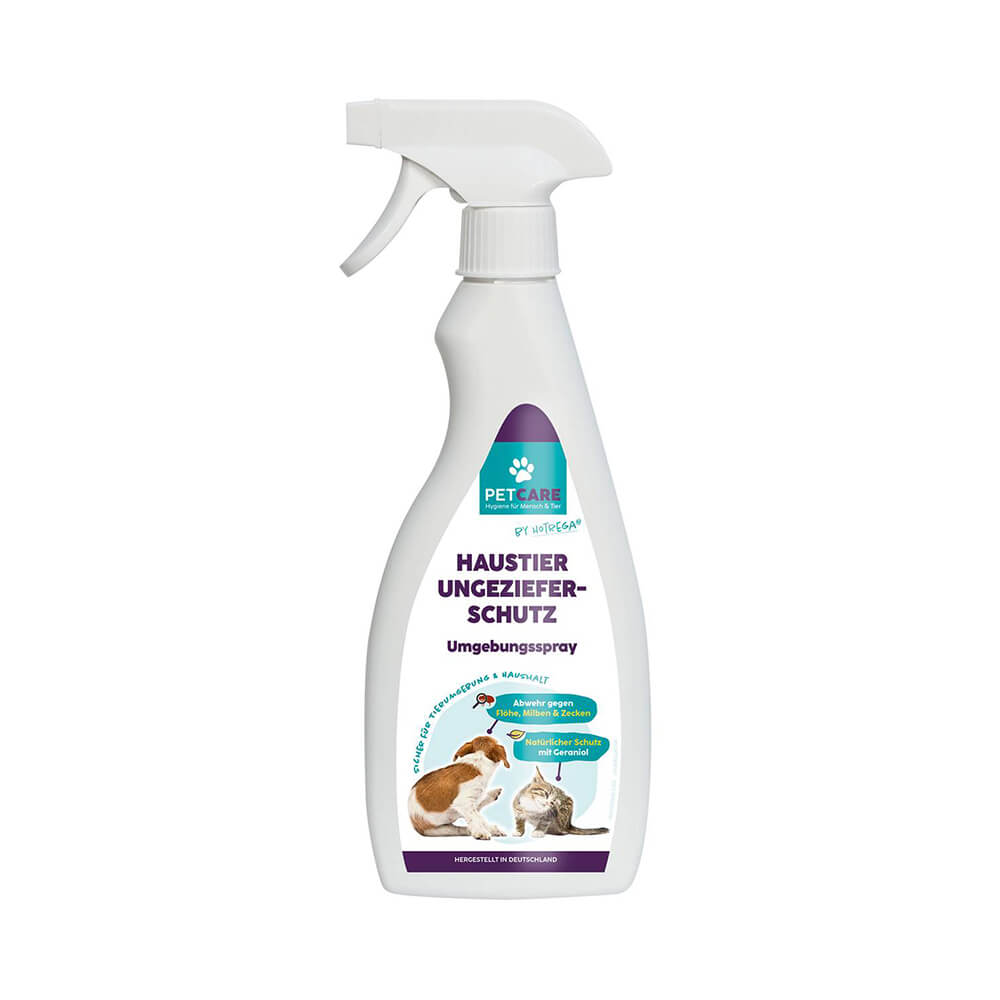 HOTREGA Petcare Haustier-Ungeziefer-Schutz Umgebungsspray - Größe 500ml