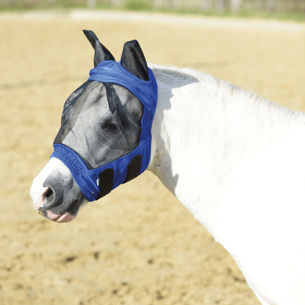 Busse Fliegenmaske FLY BUCKLER II - royalblau, Größe Pony