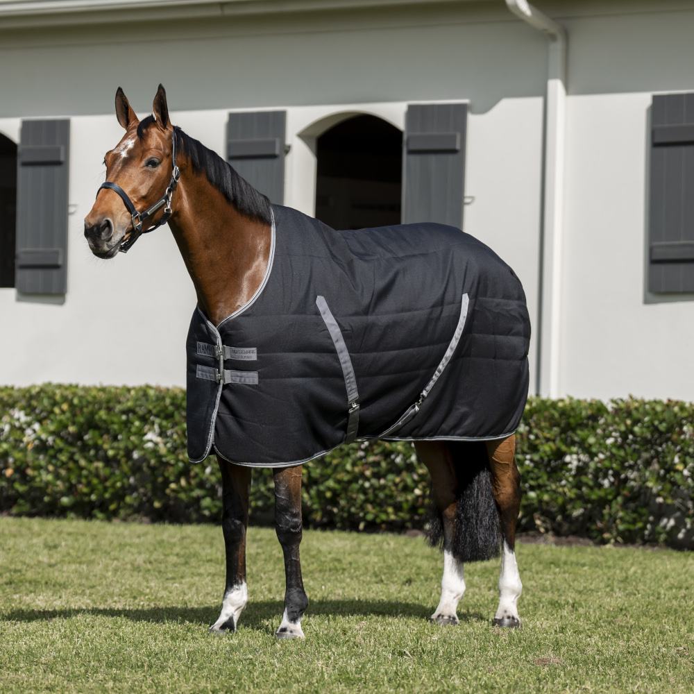 Horseware Rambo Stable 200g - Black/Thunderstorm Grey/Silver, Größe 130