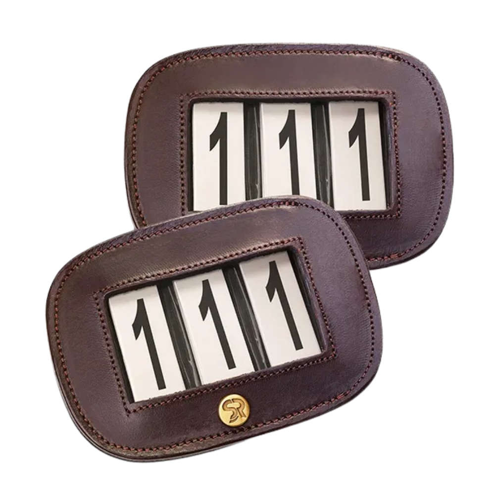 Sunride Nummernhalter mit Startnummern 3-stellig - braun