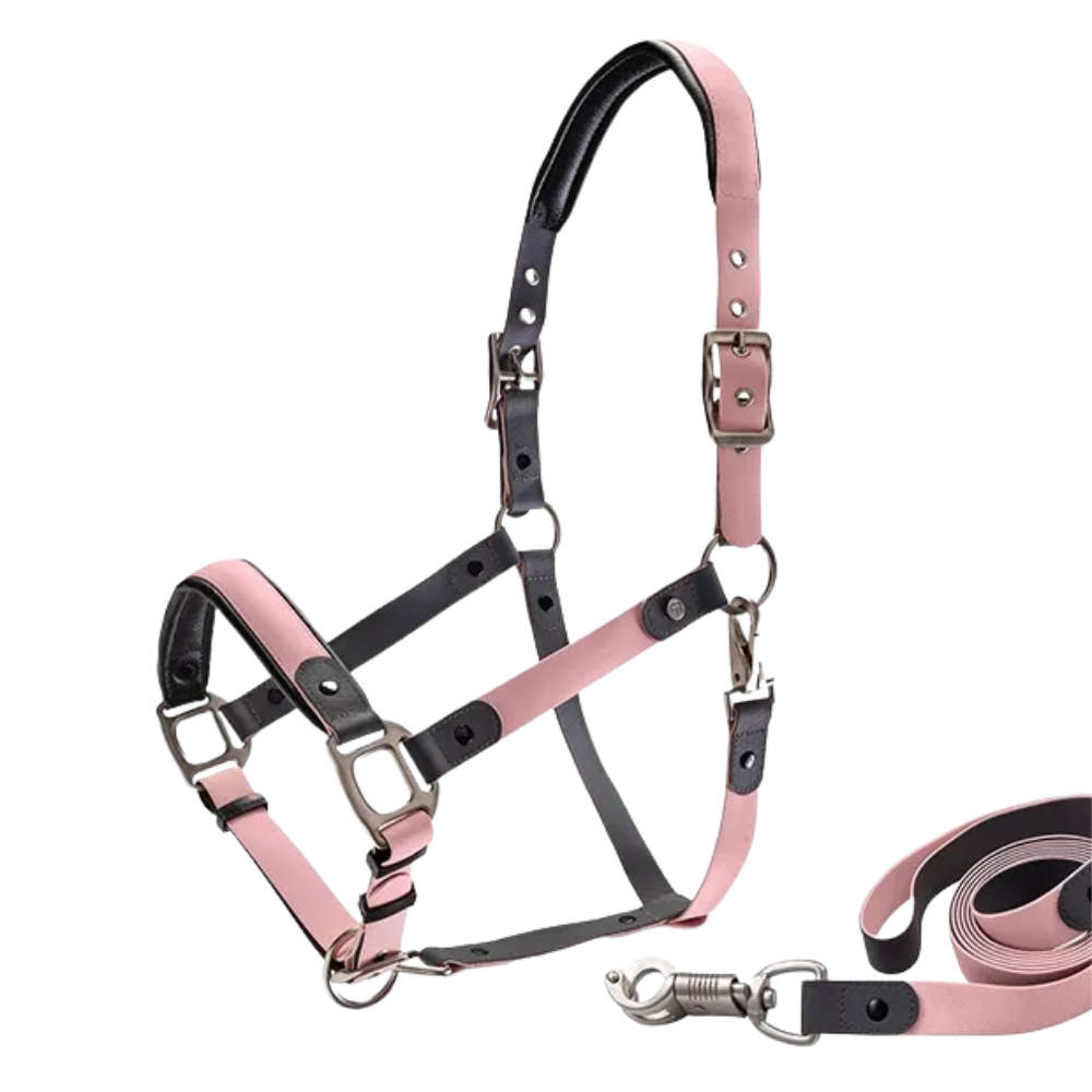 Sunride Halfter mit Strick - powder rose, Größe Cob