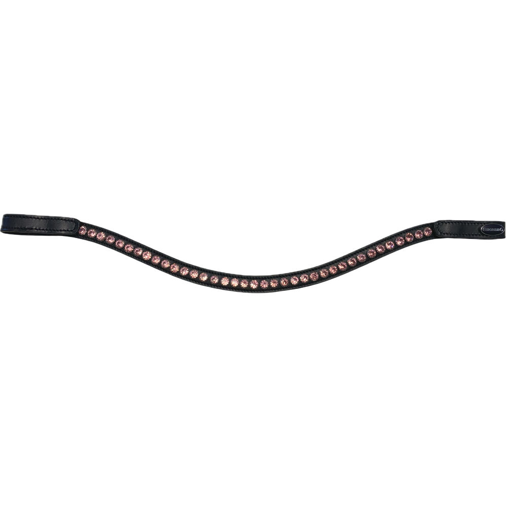 Euroriding Stirnband ColorFlash Quick Change System - schwarz/rose, Größe Cob