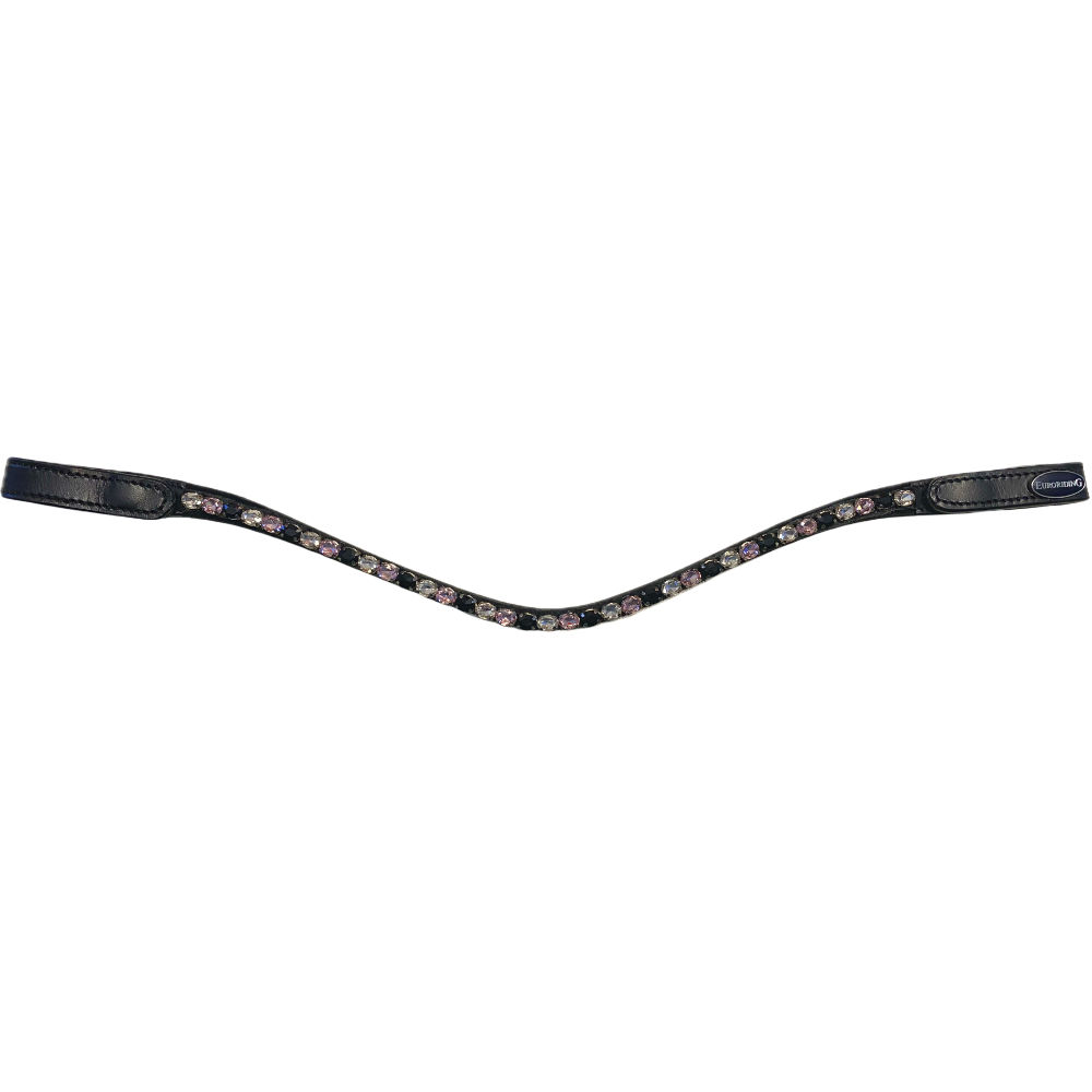 Euroriding Stirnband GlamFlow Slim Quick Change System - schwarz/tricolor, Größe X- Full