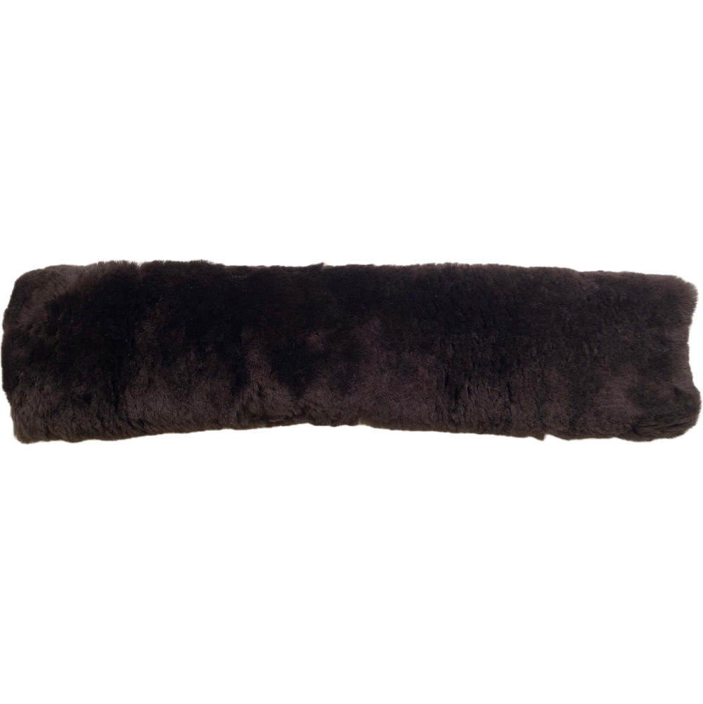 Euroriding Bauchgurtschoner Bagu Lammfell - anthrazit, Größe 60x12 cm