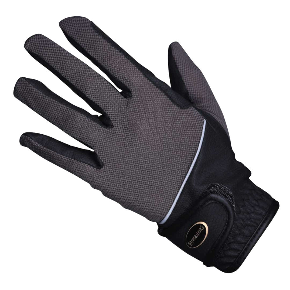 Euroriding Handschuhe Mellby - schwarz/grau, Größe L