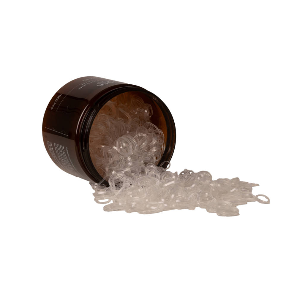 Grooming Deluxe GD Einflechtgummis 1500 Stk. - transparent