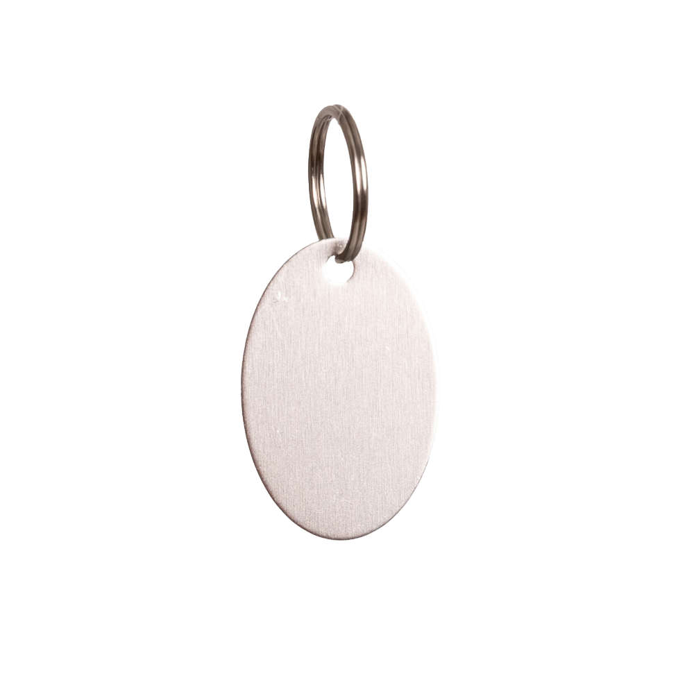 Grooming Deluxe Name Plate "Oval" - silver, Größe M