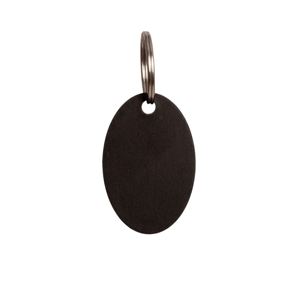 Grooming Deluxe Name Plate "Oval" - black, Größe M