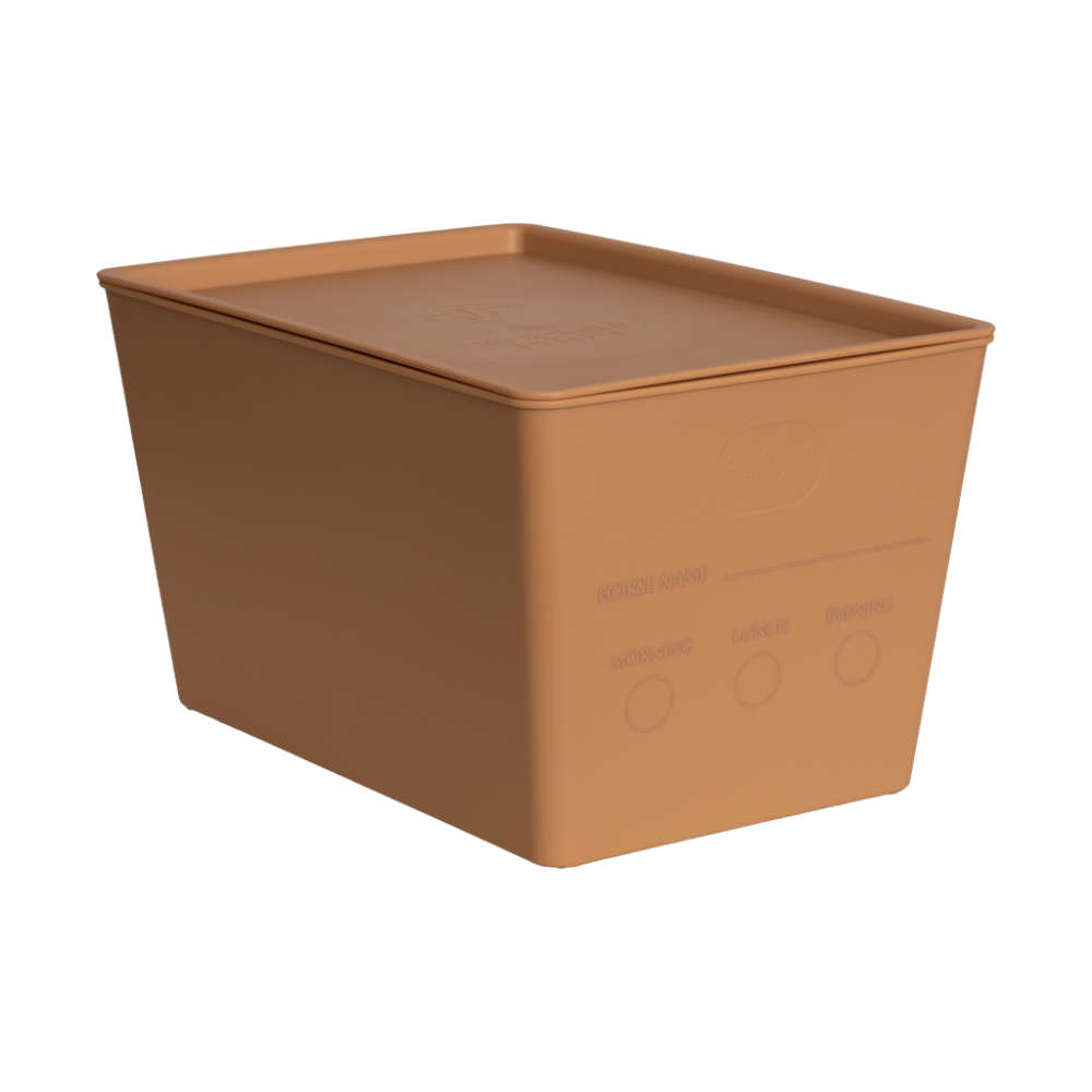 Grooming Deluxe Futterbox für Pferde mit Deckel - beige, Größe 7L