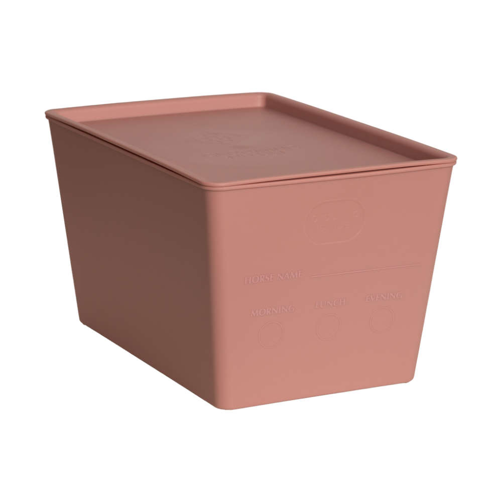Grooming Deluxe Futterbox für Pferde mit Deckel - rose, Größe 7L