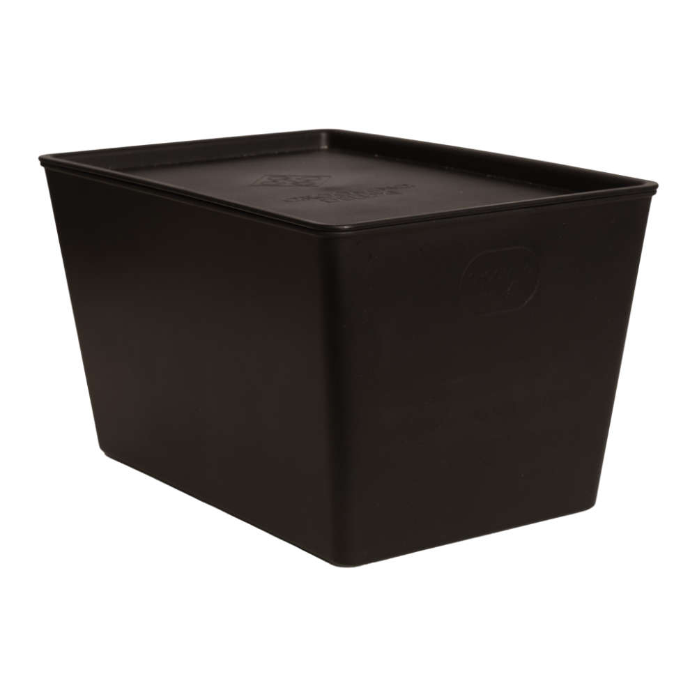 Grooming Deluxe Futterbox für Pferde mit Deckel - black, Größe 7L