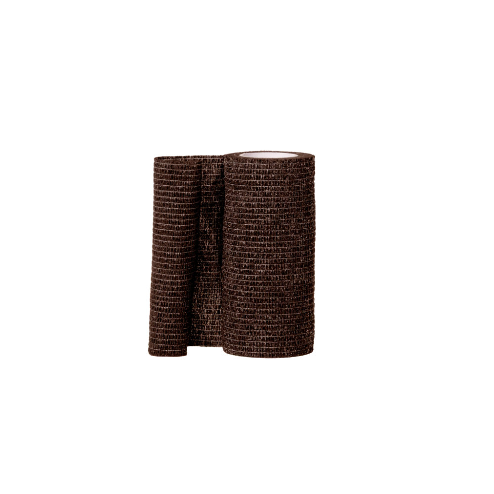 Grooming Deluxe selbstklebende, elastische Bandage - brown, Größe 1m
