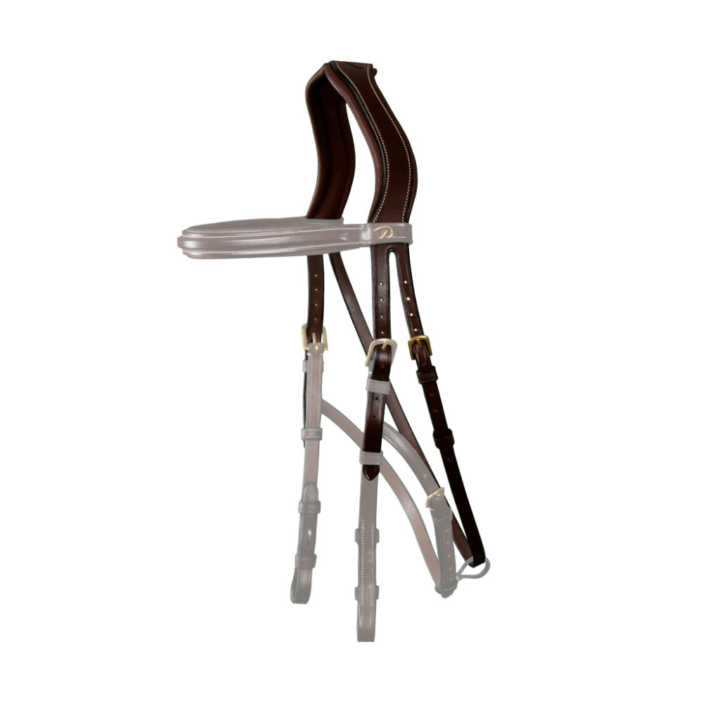 Dyon Hackamore-Kopfstück D Collection - brown, Größe Vollblut