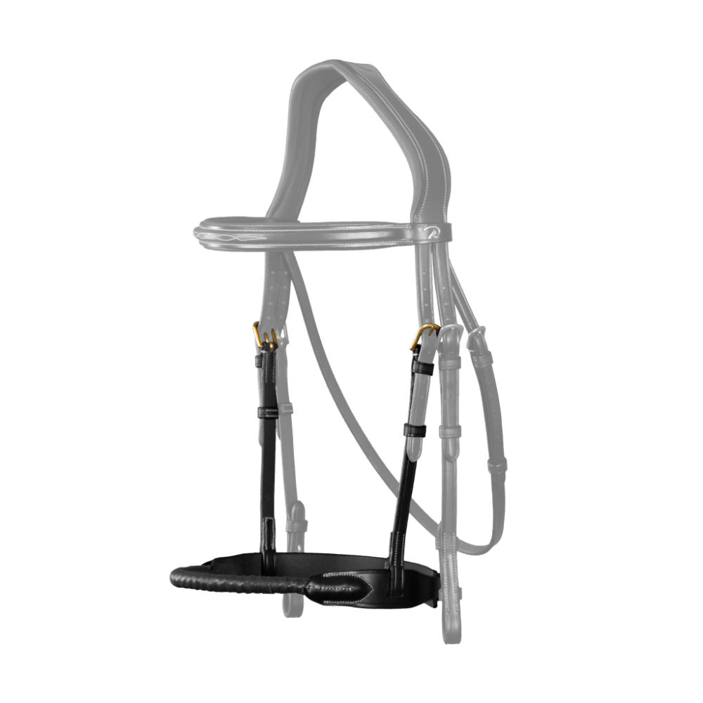 Dyon Wechselnasenriemen Leather Extra Warmbluted D Collection - black, Größe Pony