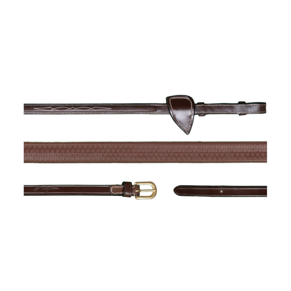 Dyon 5/8 Gummizügel D Collection - brown, Größe Warmblut Extra