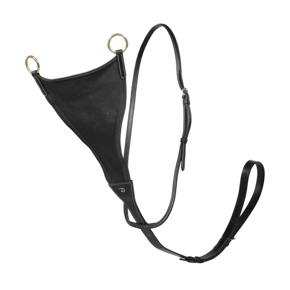 Dyon geschlossene Elastische Martingal - black, Größe Warmblut
