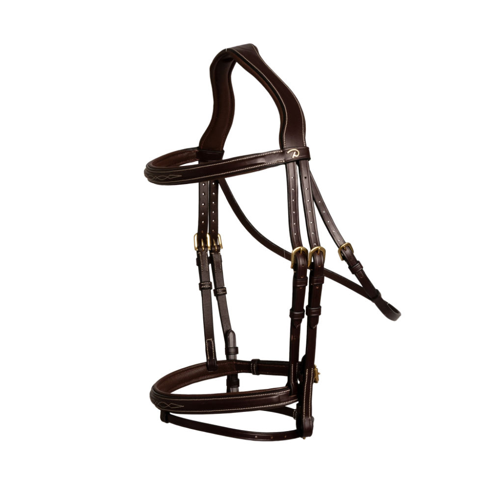 Dyon Flash Nasenriemen-Trense Dy'on Collection - brown, Größe Warmblut