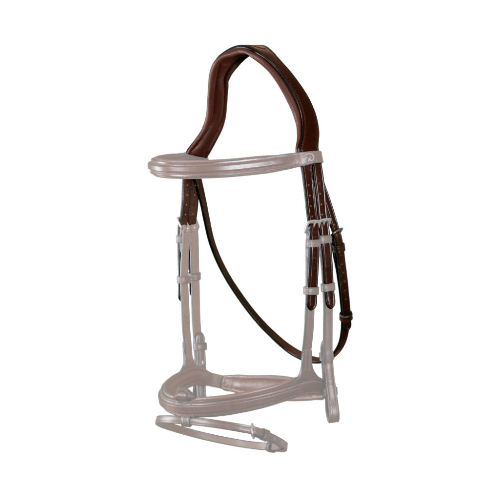 Dyon Kopfstück mit Kehlriemen New English Collection - brown, Größe Warmblut