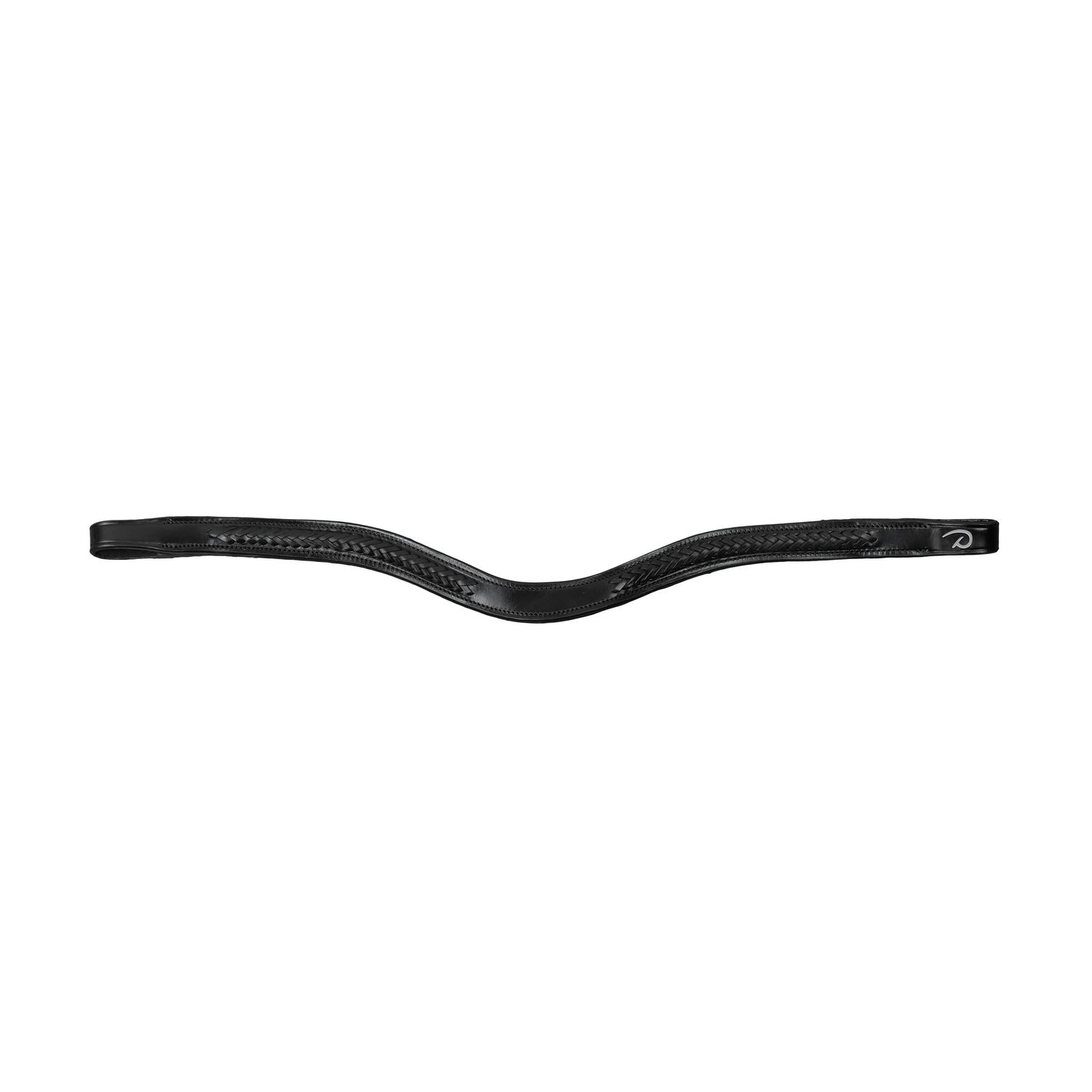 Dyon geflochtener V-förmiger Stirnriemen New English Collection - black, Größe Warmblut