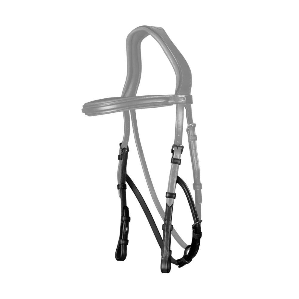 Dyon Hackamore Backenstücke New English Collection - black, Größe Pony