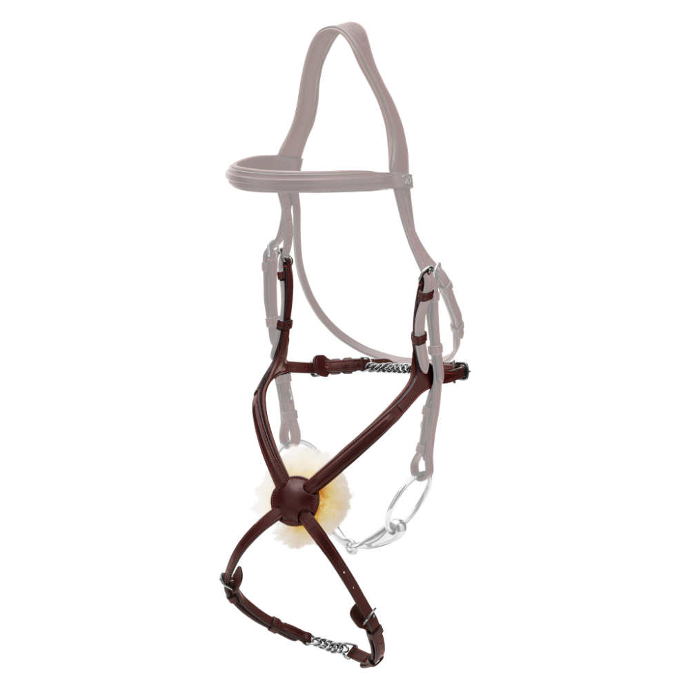 Dyon Mexikanischer Nasenriemen mit Kette New English Collection - brown, Größe Vollblut