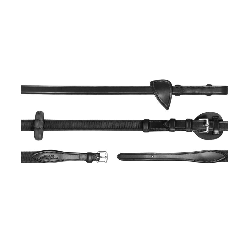 Dyon 5/8 verstellbare Zügel New English Collection - black, Größe Vollblut
