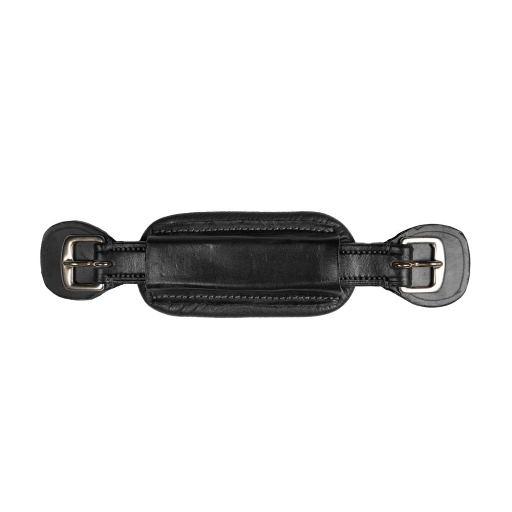 Dyon Lederverschluss 1/2 Kinnriemen für Sperriemen New English Collection - black, Größe Warmblut