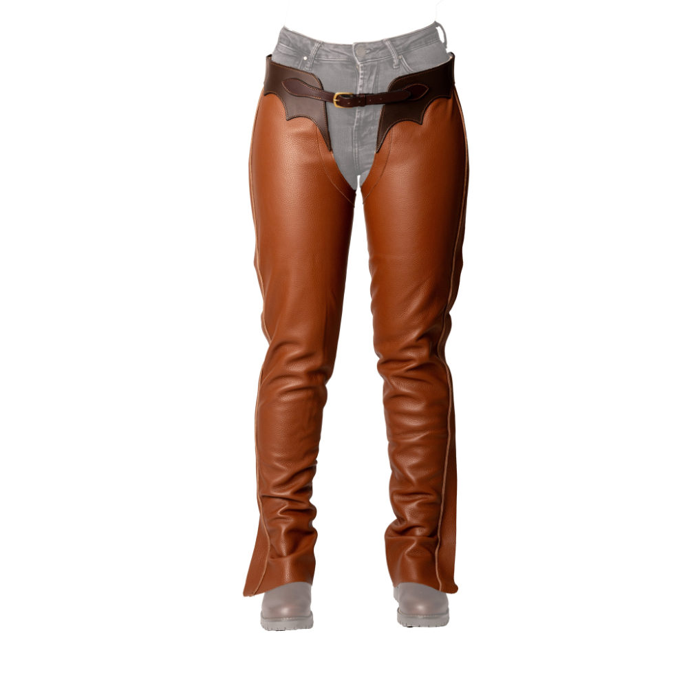 Dyon Langchaps aus Leder - cognac, Größe L