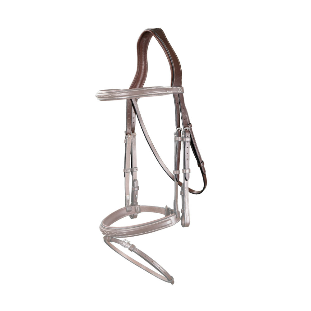 Dyon Kopfstück mit Kehlriemen US Collection - brown, Größe Warmblut Extra