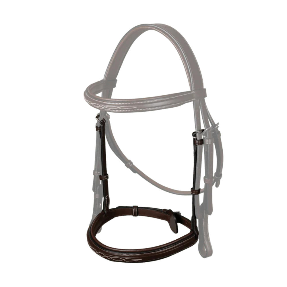 Dyon Cavesson Nasenriemen US Collection - brown, Größe Warmblut Extra