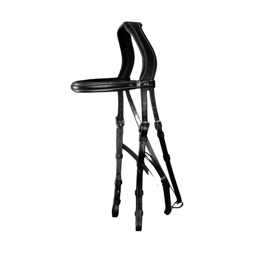 Dyon Hackamore-Zaum US Collection - black, Größe Warmblut