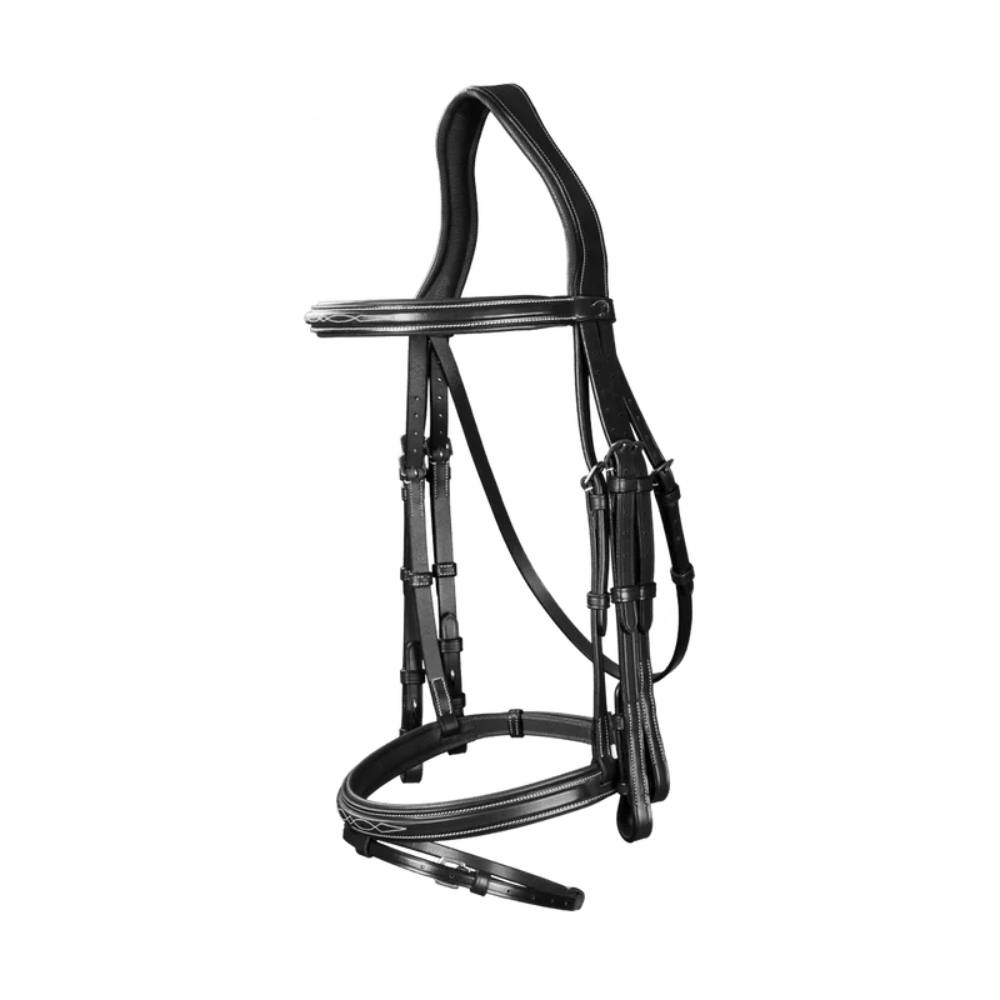 Dyon Kandare mit kombiniertem Reithalfter US Collection - black, Größe Warmblut