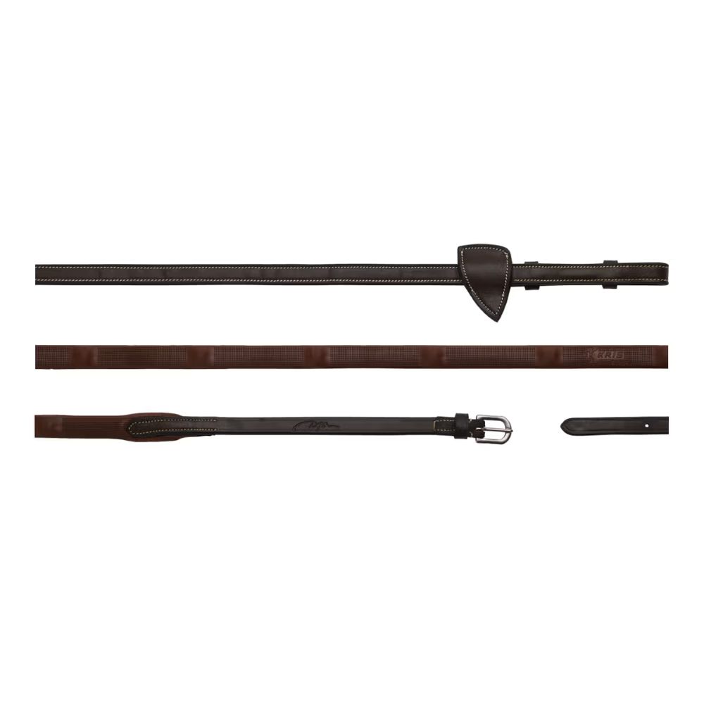 Dyon 1/2 Gummizügel mit 7 integrierten Stoppern - brown, Größe Warmblut Extra