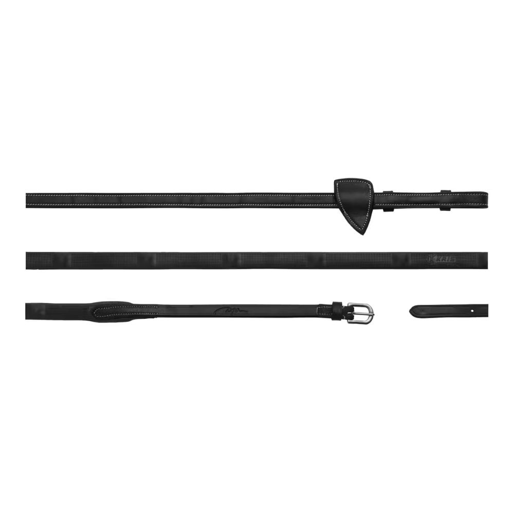 Dyon 1/2 Gummizügel mit 7 integrierten Stoppern - black, Größe Pony