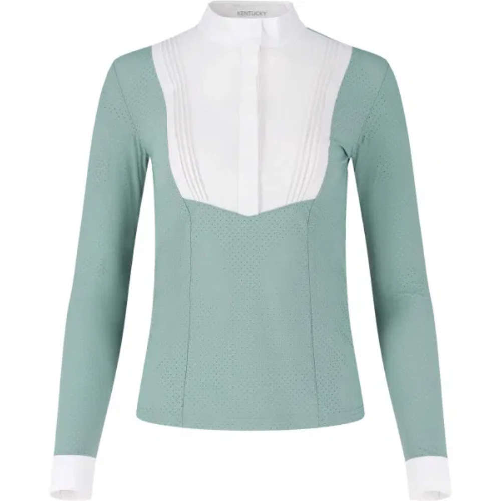 Kentucky Horsewear Turniershirt Damen Heritage Air Lange Ärmeln - dusty blue, Größe 46