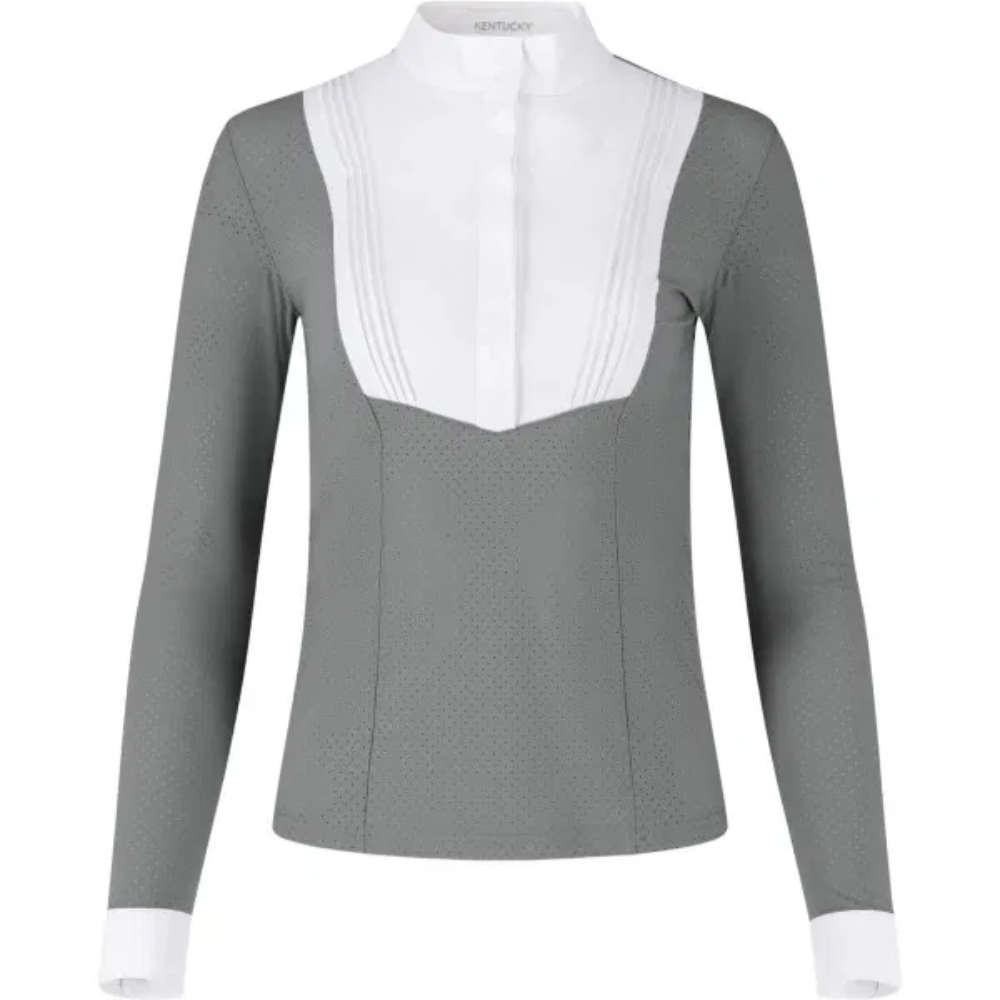 Kentucky Horsewear Turniershirt Damen Heritage Air Lange Ärmeln - grey, Größe 44