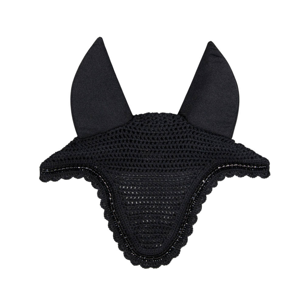 Kentucky Horsewear Fliegenhaube lange Stone & Pearl - dark navy, Größe Full