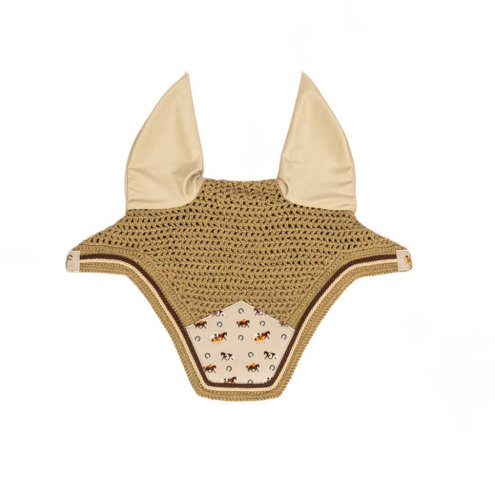 Kentucky Horsewear Fliegenmütze Wellington Velvet PferdePrint