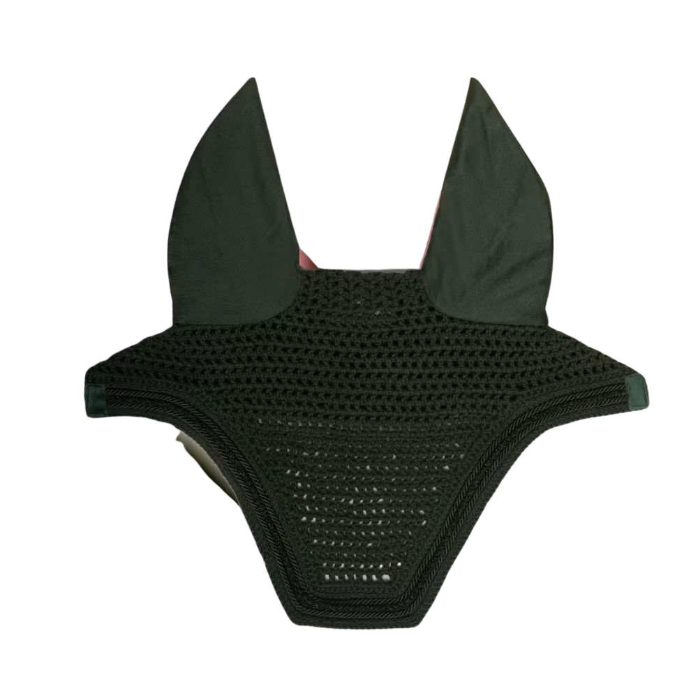Kentucky Horsewear Fliegenhaube Wellington Velvet Mini Pearls - pine green, Größe Full