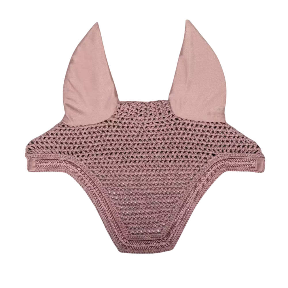 Kentucky Horsewear Fliegenhaube Wellington Velvet Mini Pearls Soundless - old rose, Größe Full