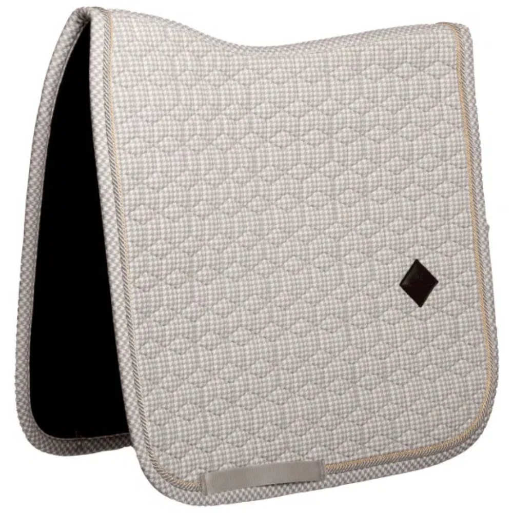 Kentucky Horsewear Samtstoff Schabracke Dressur - grey/white, Größe Full