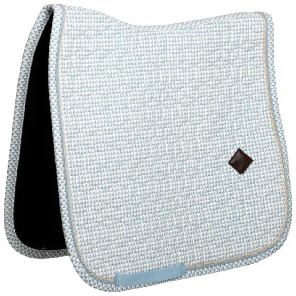 Kentucky Horsewear Samtstoff Schabracke Dressur - light blue, Größe Full