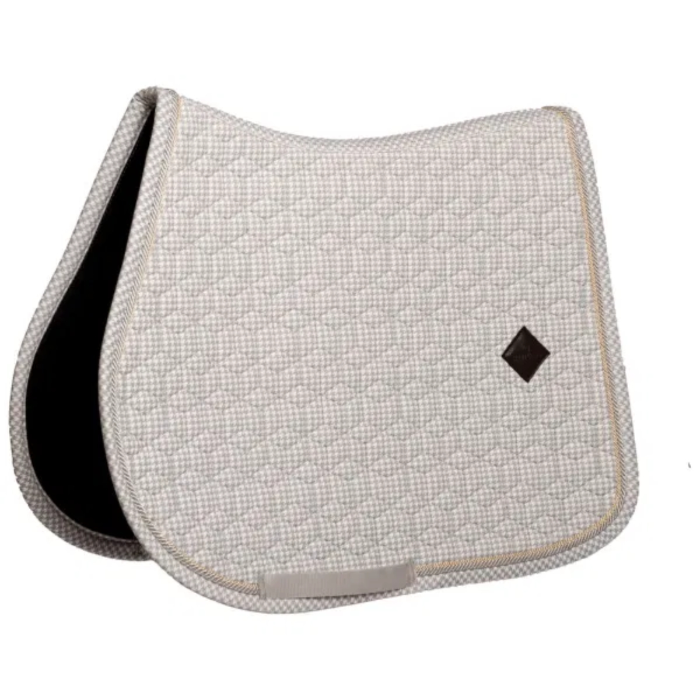 Kentucky Horsewear Samtstoff Schabracke Springen - grey/white, Größe Pony