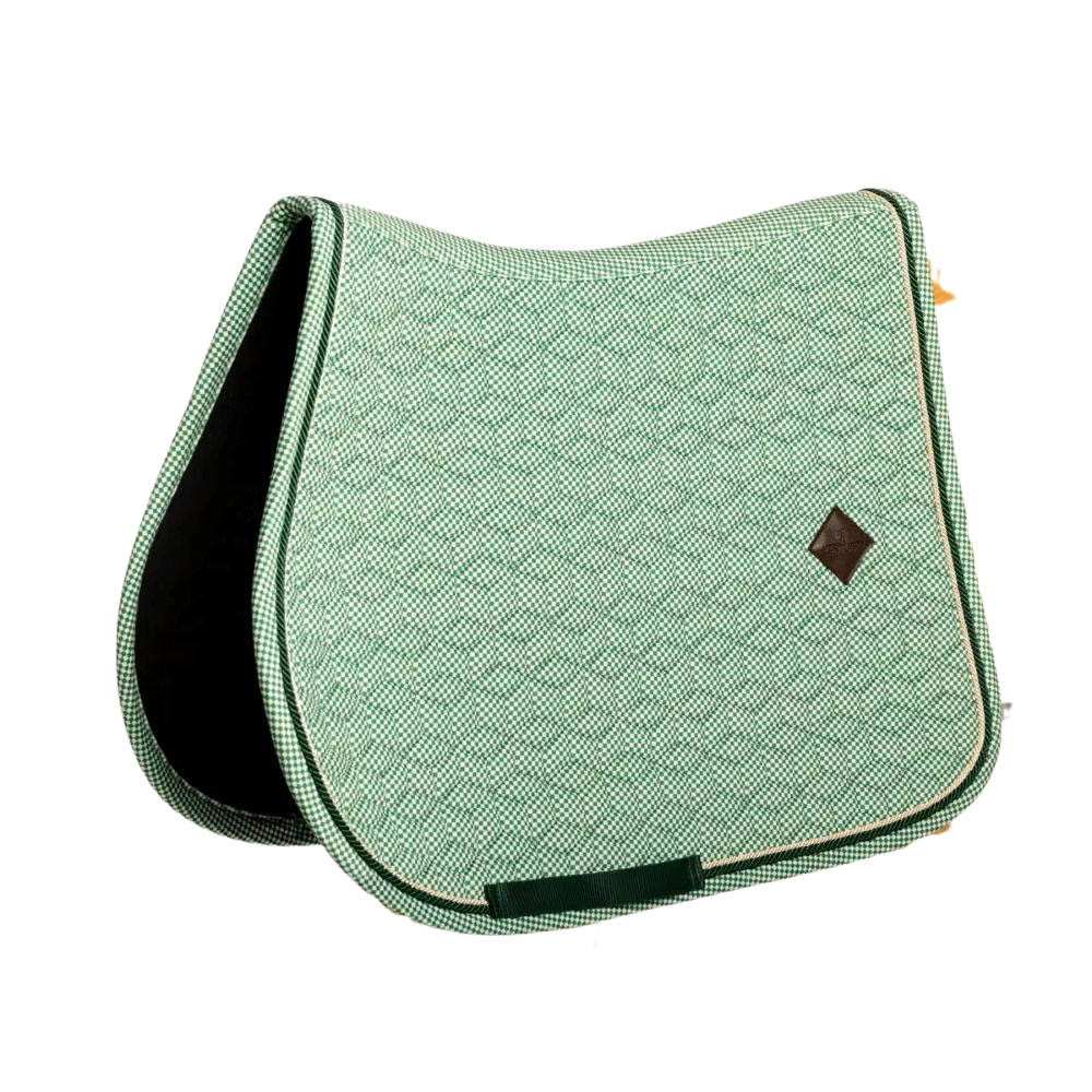 Kentucky Horsewear Samtstoff Schabracke Springen - green, Größe Cob