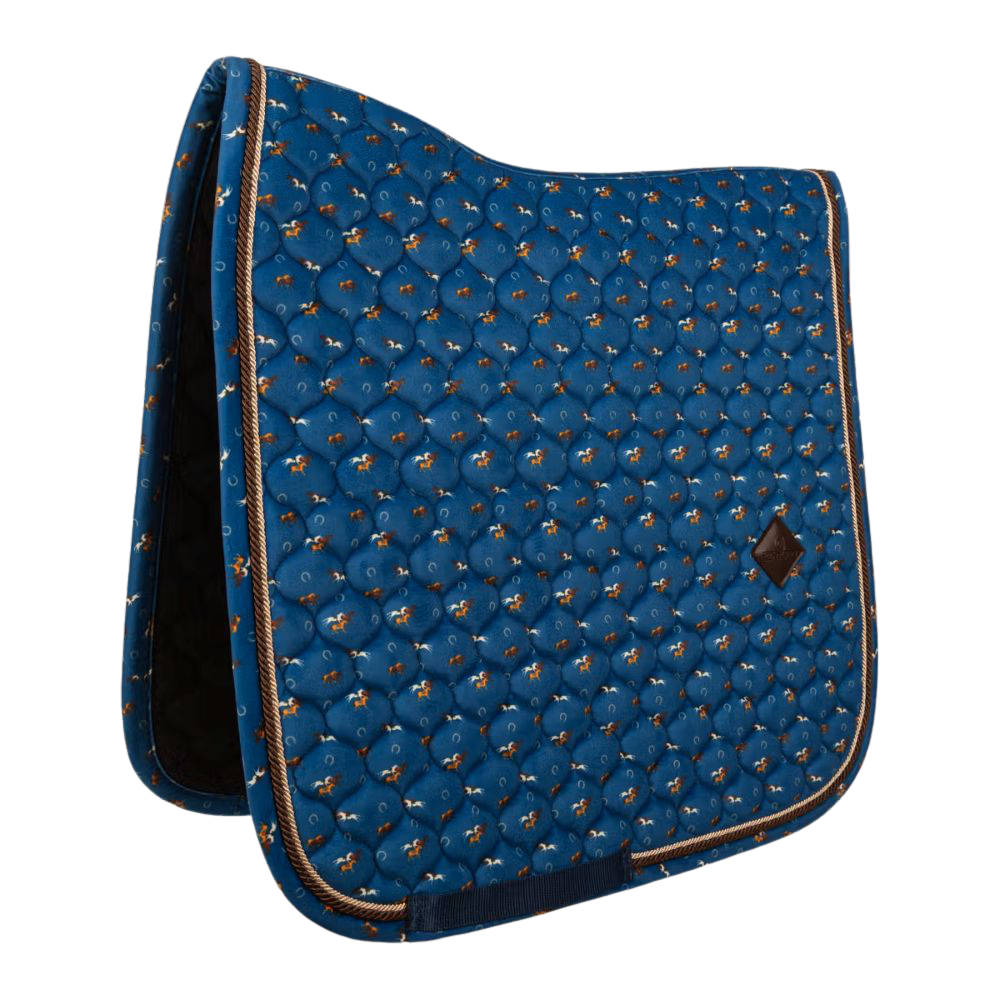Kentucky Horsewear Schabracke Velvet Horse printing Dressur - navy, Größe Full
