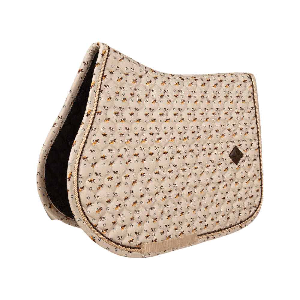 Kentucky Horsewear Schabracke Velvet Horse printing Springen - beige, Größe Pony