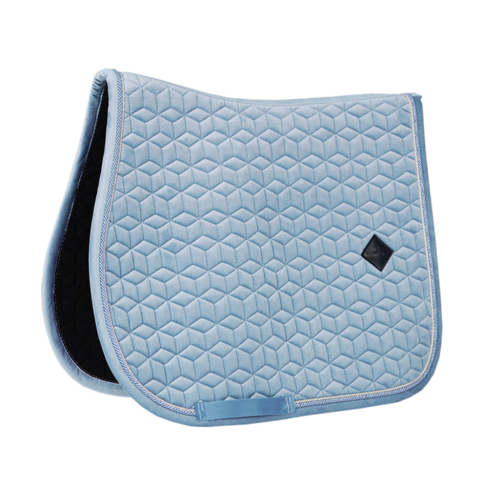 Kentucky Horsewear Schabracke Velvet Springen - light blue, Größe Full
