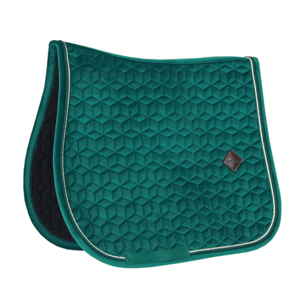 Kentucky Horsewear Schabracke Velvet Springen - dark green, Größe Full