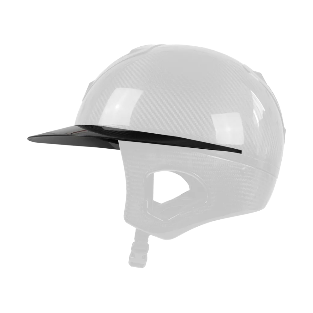 Freejump breites Visier in Glossy-Optik für den Reithelm Voronoï - black gloss, Größe S