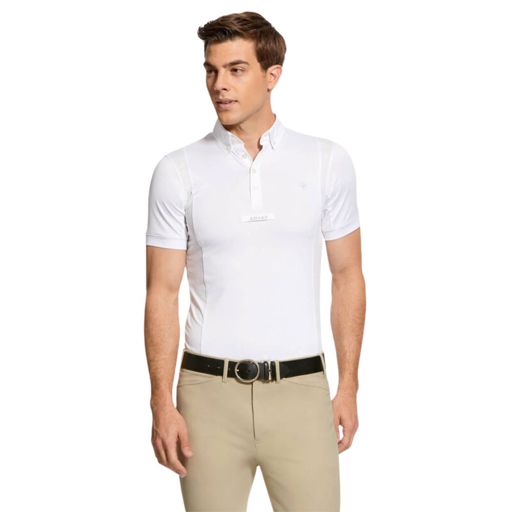Ariat Tek Show Shirt Herren - white, Größe XS